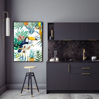 Thumbnail for 50cmx70cm Toucan plants Black Frame Canvas Wall Art