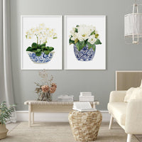 Thumbnail for 50cmx70cm Elegant Flower 2 Sets White Frame Canvas Wall Art