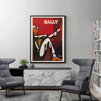 Thumbnail for 60cmx90cm Bally Man by Villemot Black Frame Canvas Wall Art