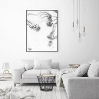 Thumbnail for 50cmx70cm Jellyfish Black Frame Canvas Wall Art