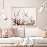 Thumbnail for 50cmx70cm Pure Protea II White Frame Canvas Wall Art