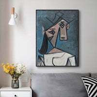 Thumbnail for 50cmx70cm Head Of A Woman By Pablo Picasso Black Frame Canvas Wall Art