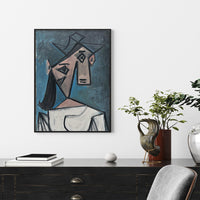 Thumbnail for 60cmx90cm Head Of A Woman By Pablo Picasso Black Frame Canvas Wall Art