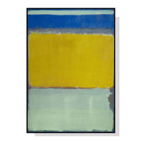 Thumbnail for 80cmx120cm Blue Yellow Green By Mark Rothko Black Frame Canvas Wall Art