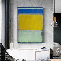 Thumbnail for 80cmx120cm Blue Yellow Green By Mark Rothko Black Frame Canvas Wall Art