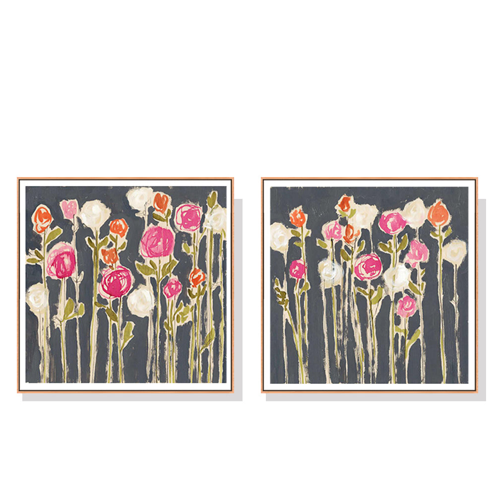 50cmx50cm Laurels Lollies 2 Sets Wood Frame Canvas Wall Art - A Charming and Playful Piece of Art for Your Home