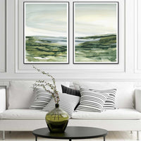 Thumbnail for 50cmx70cm Watercolor landscape 2 Sets Black Frame Canvas Wall Art