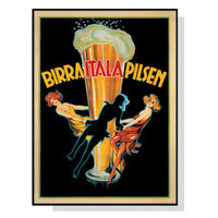 Thumbnail for 50cmx70cm Birra Itala Pilsen Black Frame Canvas Wall Art