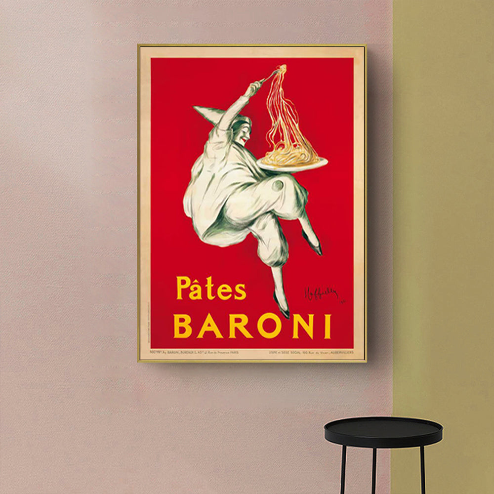 60cmx90cm Pates Baroni Pasta Gold Frame Canvas Wall Art