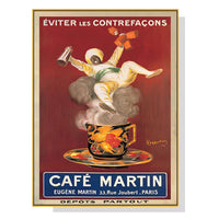 Thumbnail for 50cmx70cm Cafe Martin Gold Frame Canvas Wall Art