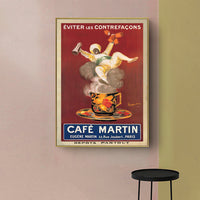 Thumbnail for 50cmx70cm Cafe Martin Gold Frame Canvas Wall Art