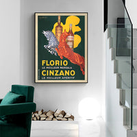 Thumbnail for 50cmx70cm Florio Cinzano Black Frame Canvas Wall Art