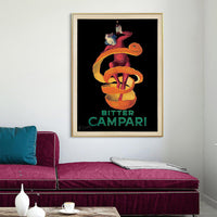 Thumbnail for 50cmx70cm Bitter Campari Gold Frame Canvas Wall Art