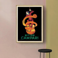 Thumbnail for 50cmx70cm Bitter Campari Gold Frame Canvas Wall Art