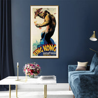 Thumbnail for 40cmx80cm King Kong 1933 Gold Frame Canvas Wall Art