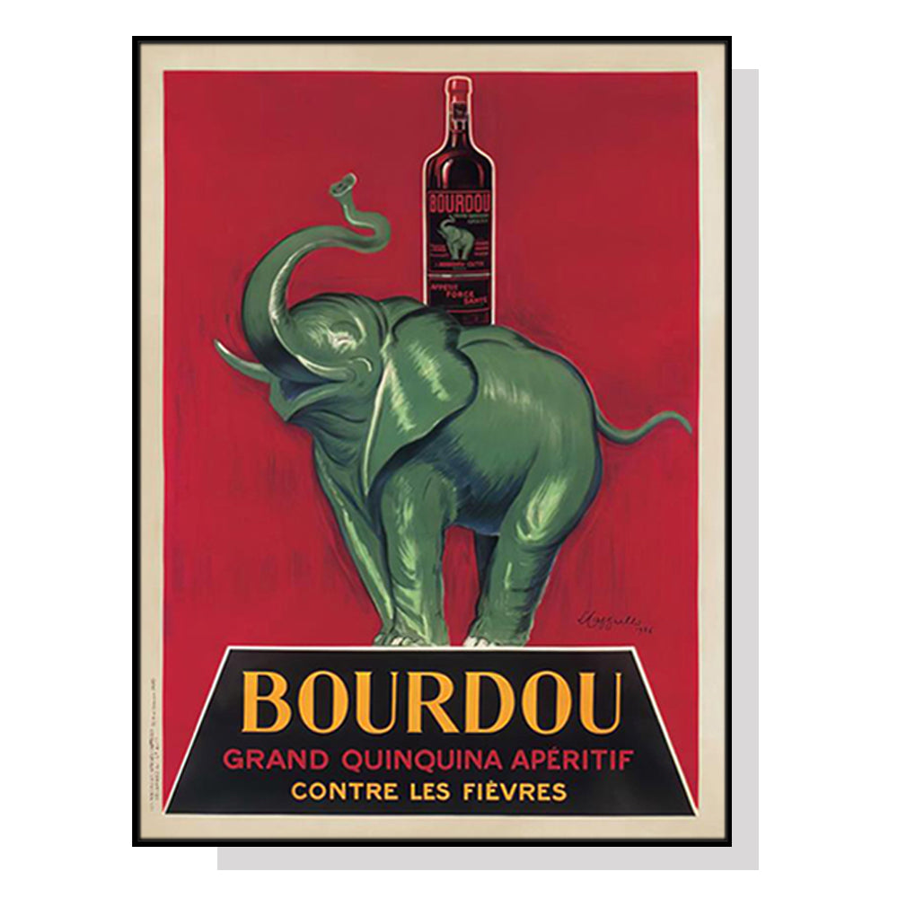 60cmx90cm Bourdou Black Frame Canvas Wall Art