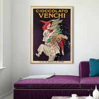 Thumbnail for 50cmx70cm Cioccolato Venchi Vintage Gold Frame Canvas Wall Art