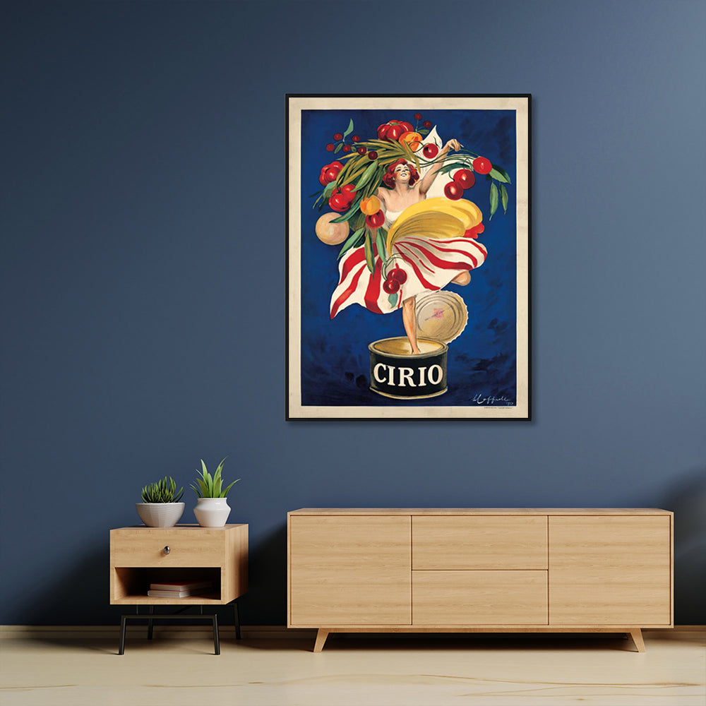 50cmx70cm Cirio By Leonetto Cappiello Black Frame Canvas Wall Art