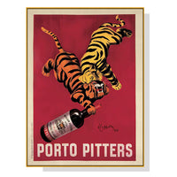 Thumbnail for 50cmx70cm Porto Pitters Vintage Gold Frame Canvas Wall Art