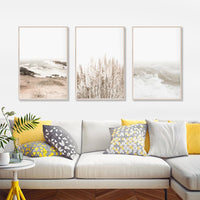 Thumbnail for Coastal Beach Scene Canvas Wall Art Set of 3 with Wood Frame (40cm x 60cm)