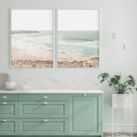 Thumbnail for 50cmx70cm Coastal Prints 2 Sets White Frame Canvas Wall Art