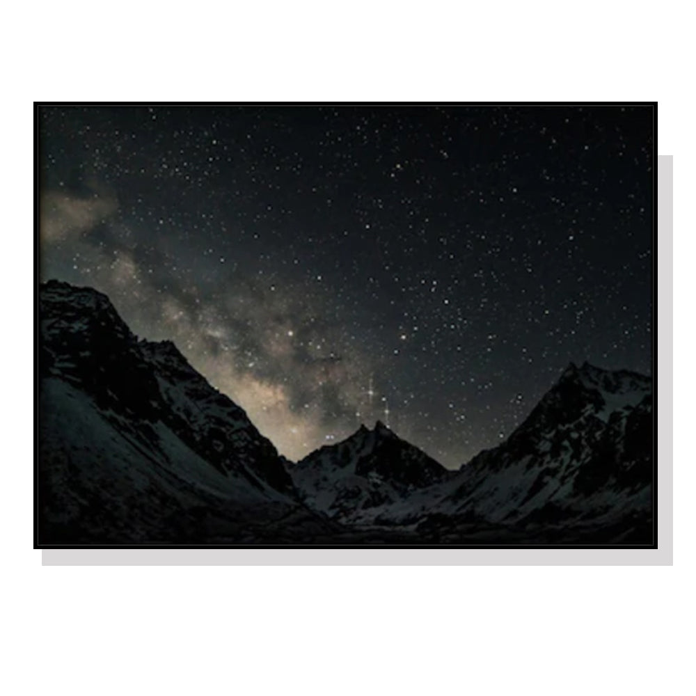 50cmx70cm Night Court Black Frame Canvas Wall Art