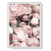 Thumbnail for 50cmx70cm Peony White Frame Canvas Wall Art