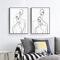 Thumbnail for 50cmx70cm Abstract Figures 2 Sets Black Frame Canvas Wall Art