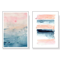 Thumbnail for 50cmx70cm Abstract Pink 2 Sets White Frame Canvas Wall Art