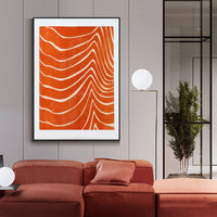 Thumbnail for 50cmx70cm Abstract Orange Black Frame Canvas Wall Art