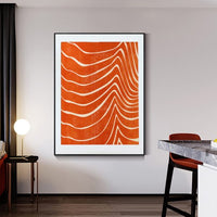 Thumbnail for 50cmx70cm Abstract Orange Black Frame Canvas Wall Art