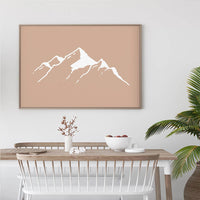 Thumbnail for 50cmx70cm Boho Mountain Wood Frame Canvas Wall Art