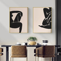 Thumbnail for 50cmx70cm Female Figure 2 Sets Gold Frame Canvas Wall Art