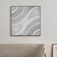 Thumbnail for 60cmx60cm Nayiri Bami Black Frame Canvas Wall Art