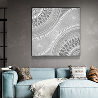 Thumbnail for 80cmx80cm Nayiri Bami Black Frame Canvas Wall Art