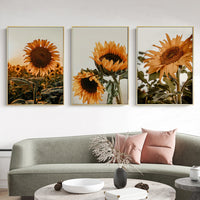 Thumbnail for 40cmx60cm Sunflower 3 Sets Gold Frame Canvas Wall Art