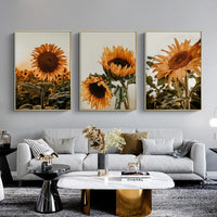 Thumbnail for 40cmx60cm Sunflower 3 Sets Gold Frame Canvas Wall Art