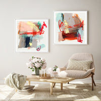 Thumbnail for 50cmx50cm Abstract Colourful Garden 2 Sets White Frame Canvas Wall Art