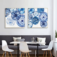 Thumbnail for 60cmx60cm Blue Day 2 Sets Gold Frame Canvas Wall Art