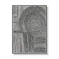 Thumbnail for 50cmx70cm Clustered Dots B Black Frame Canvas Wall Art