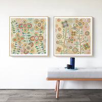 Thumbnail for 60cmx60cm Lovely Pattern II 2 Sets Wood Frame Canvas Wall Art