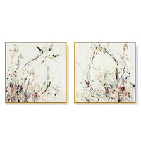 Thumbnail for 50cmx50cm Afternoon Walk 2 Sets Gold Frame Canvas Wall Art