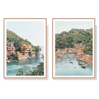 Thumbnail for 50cmx70cm Italy Coast 2 Sets Wood Frame Canvas Wall Art