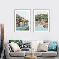 Thumbnail for 50cmx70cm Italy Coast 2 Sets Wood Frame Canvas Wall Art