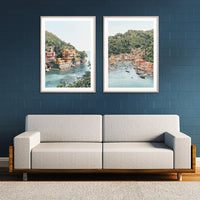 Thumbnail for 50cmx70cm Italy Coast 2 Sets Wood Frame Canvas Wall Art