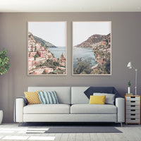 Thumbnail for 60cmx90cm Italy Positano 2 Sets Wood Frame Canvas Wall Art