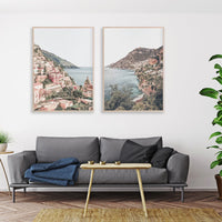 Thumbnail for 60cmx90cm Italy Positano 2 Sets Wood Frame Canvas Wall Art