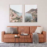 Thumbnail for 60cmx90cm Italy Positano 2 Sets Wood Frame Canvas Wall Art