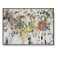 Thumbnail for 50cmx70cm Abstract White Dream Black Frame Canvas Wall Art