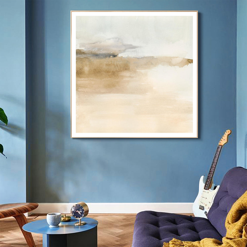 50cmx50cm Atmospheric Edge II Gold Frame Canvas Wall Art